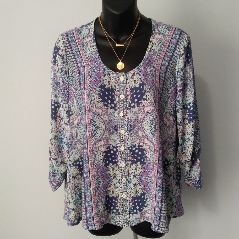 Style & Co.  Boho Swing Blouse
